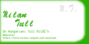 milan tull business card